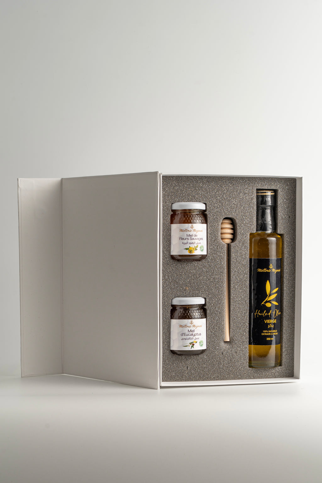 Coffret 2 miels + huile
