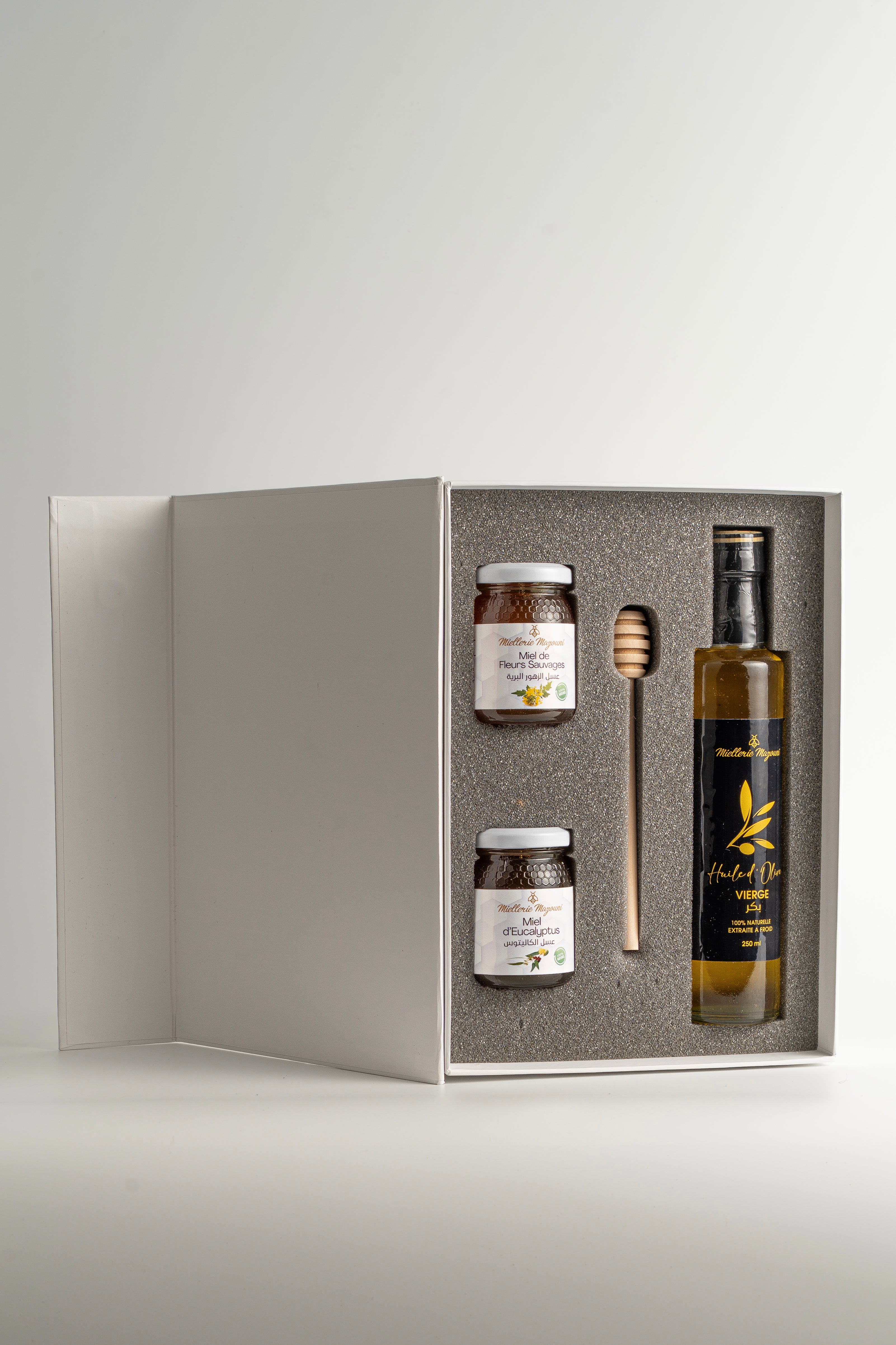 Coffret 2 miels + huile